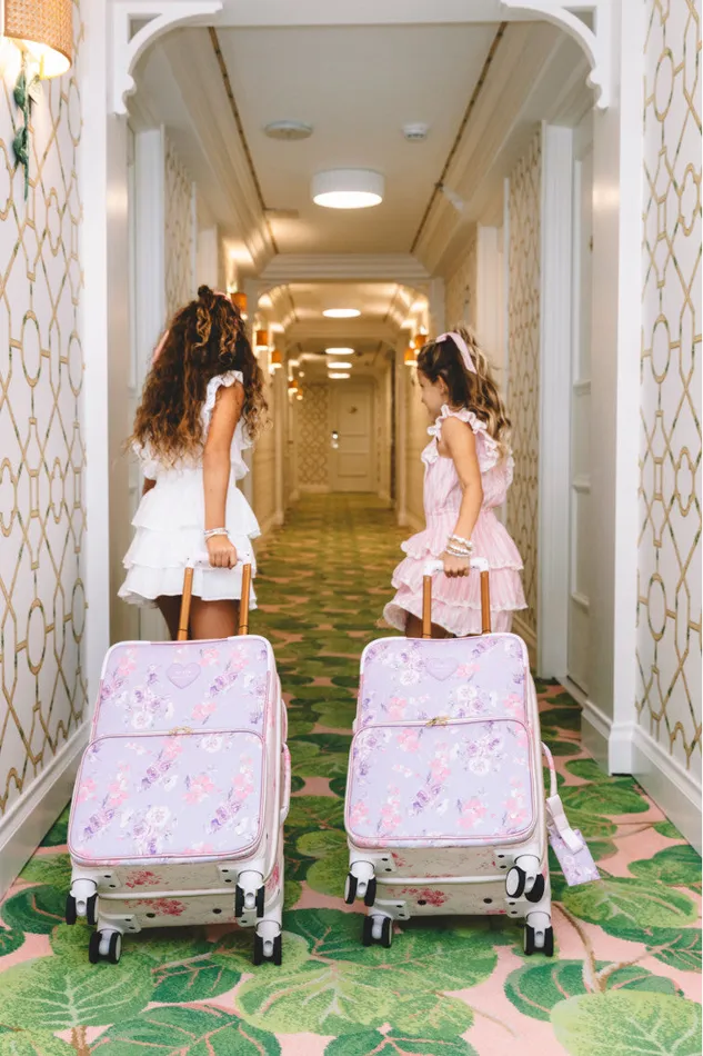 WomenKids Bags and Travel LoveShackFancy State Logan CarryOn Suitcase Happy Thoughts WomenKids Bags and Travel LoveShackFancy State Logan CarryOn Suitcase Happy Thoughts