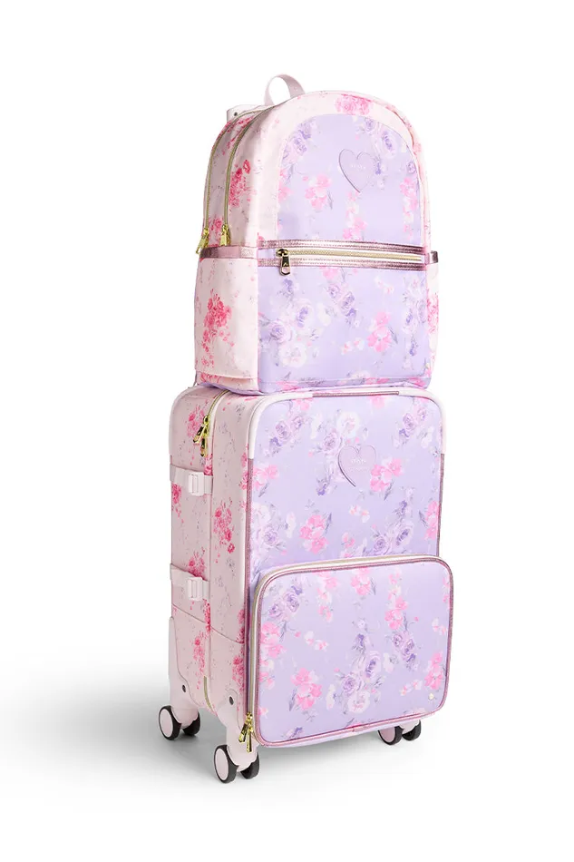 WomenKids Bags and Travel LoveShackFancy State Logan CarryOn Suitcase Happy Thoughts WomenKids Bags and Travel LoveShackFancy State Logan CarryOn Suitcase Happy Thoughts