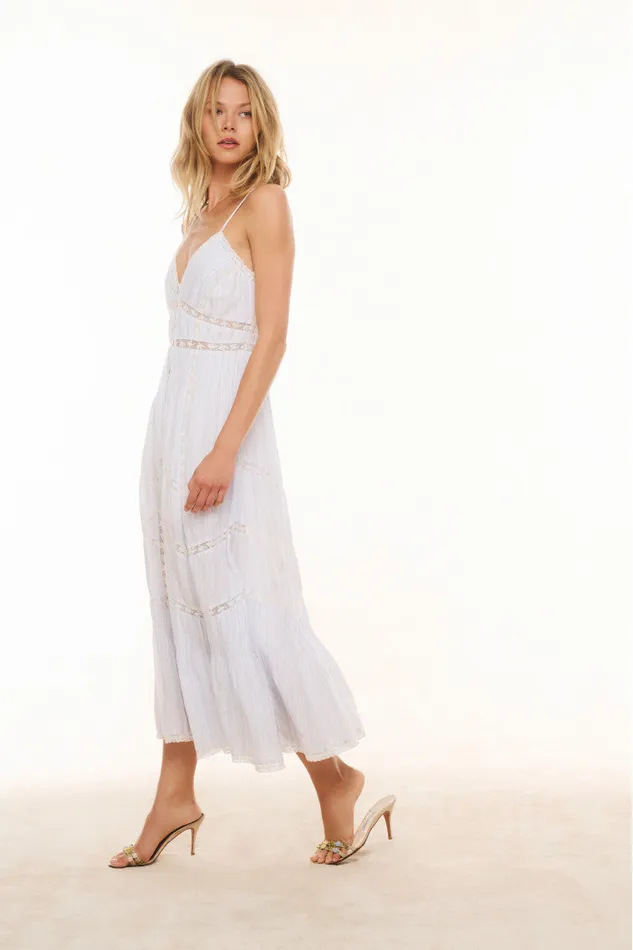 WomenKids Dresses LoveShackFancy Esilda Cotton Midi Dress Vintage Voyage