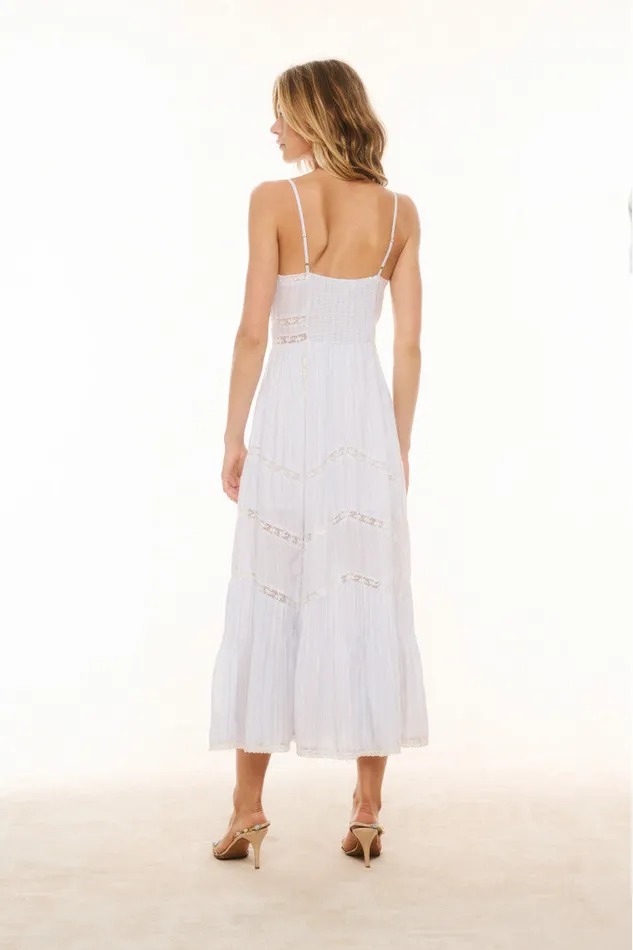 WomenKids Dresses LoveShackFancy Esilda Cotton Midi Dress Vintage Voyage