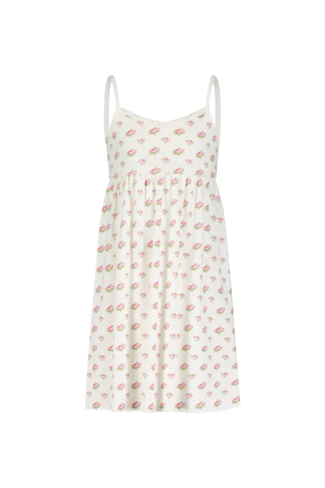 WomenKids Sleepwear LoveShackFancy Polka Dot England Girls Babydoll Gown Cream Vintage Rose Print