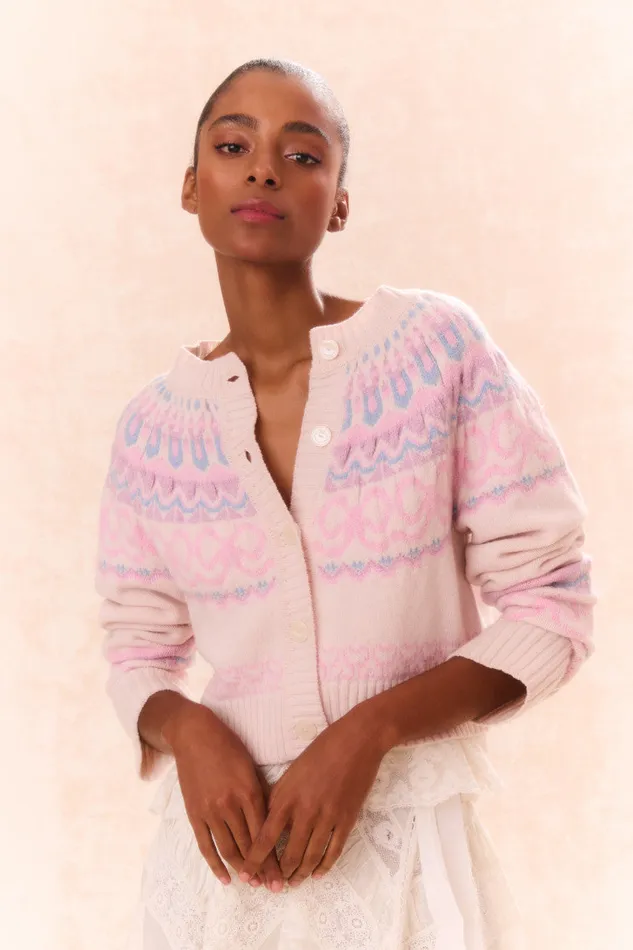WomenKids Sweaters LoveShackFancy Shantae Wool Knit Cardigan Confetti Cake