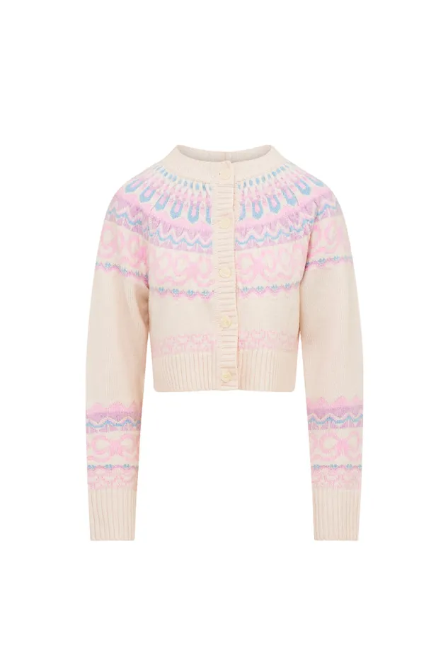 WomenKids Sweaters LoveShackFancy Shantae Wool Knit Cardigan Confetti Cake