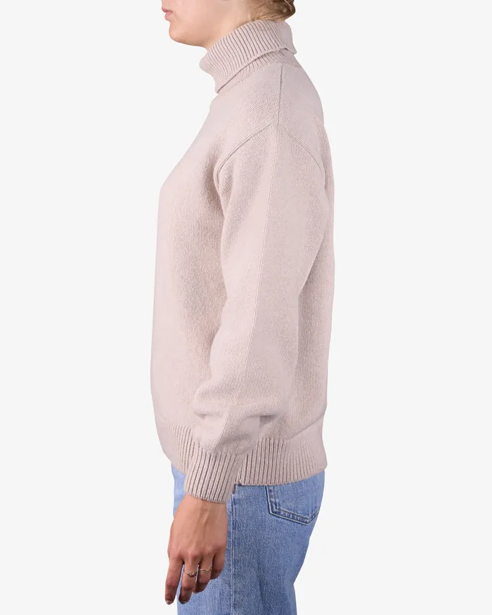 Women Knit Sweaters Colorfulstandard Merino Wool Turtleneck 8211 Ivory White