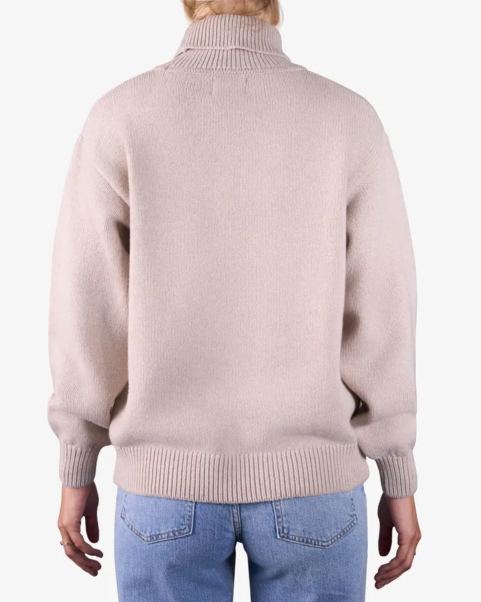 Women Knit Sweaters Colorfulstandard Merino Wool Turtleneck 8211 Ivory White
