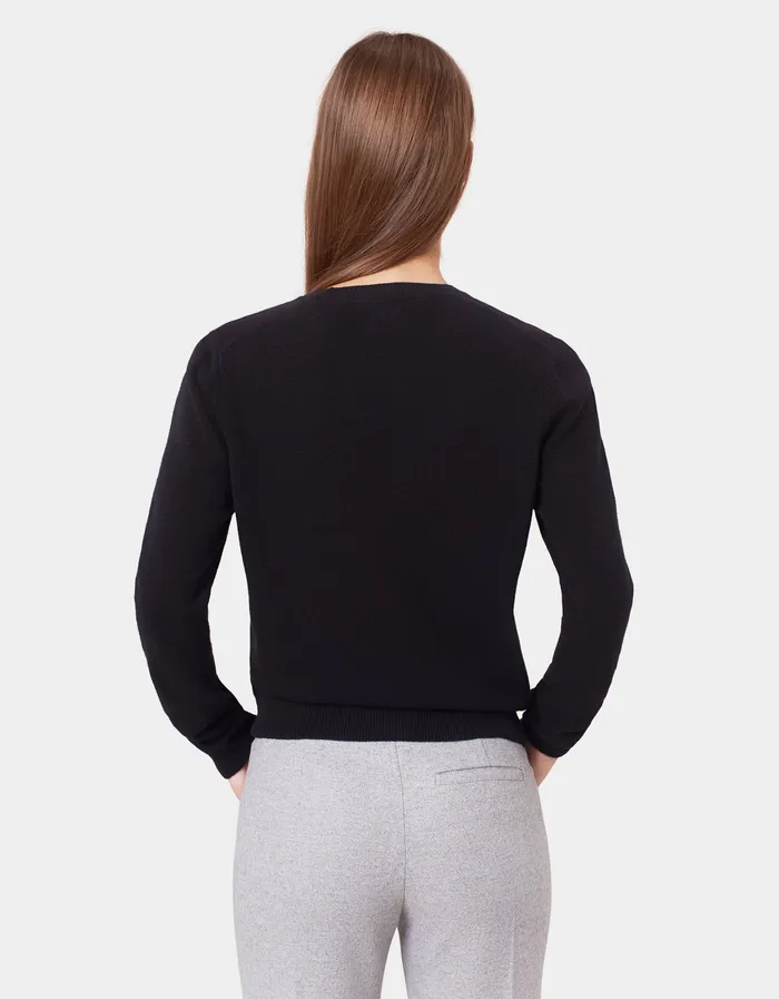 Women Knit Sweaters Colorfulstandard Women Light Merino Wool Crew 8211 Deep Black
