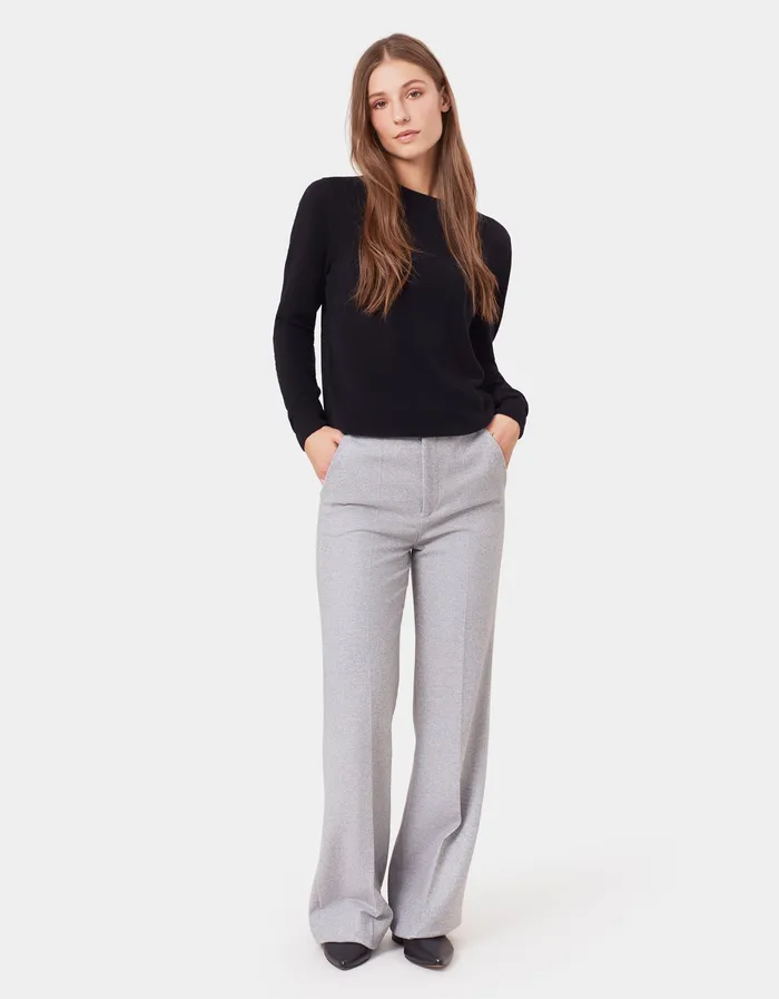 Women Knit Sweaters Colorfulstandard Women Light Merino Wool Crew 8211 Deep Black