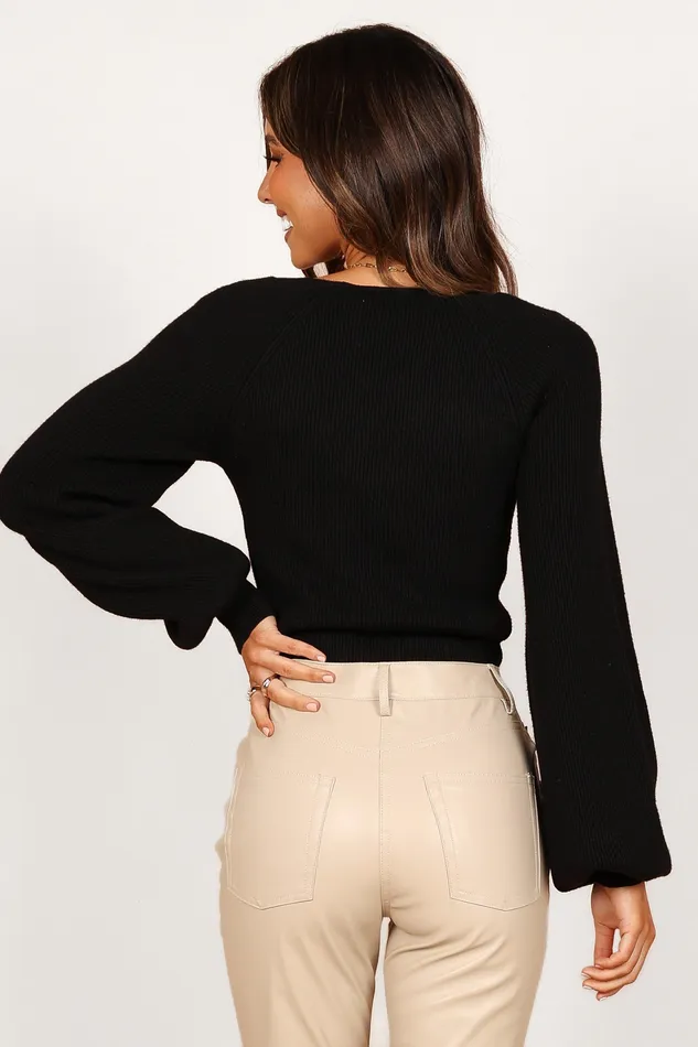 Women Knitwear petalandpup Toledo Knit Sweater 8211 Black Black