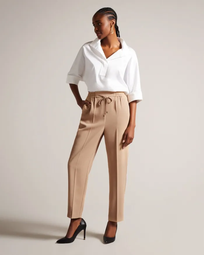 Women LAURAI 8211 Straight Leg Ankle Grazer Joggers Camel Ted Baker Trousers and Shorts