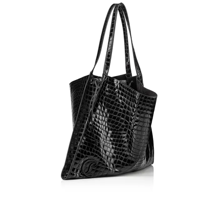 Women Le 54 Tote Bag 8211 Alligator Embossed Calf Leather 8211 Black Christian Louboutin Shoulder Bags