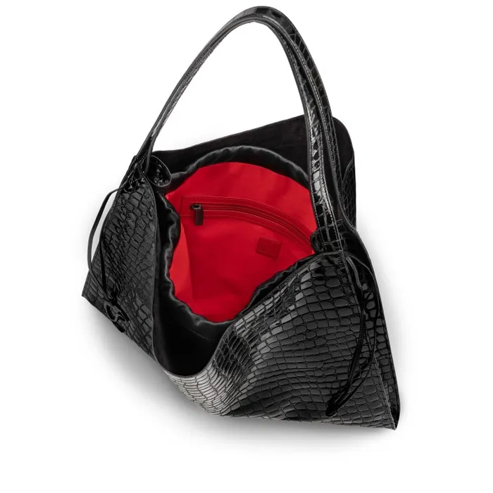 Women Le 54 Tote Bag 8211 Alligator Embossed Calf Leather 8211 Black Christian Louboutin Shoulder Bags
