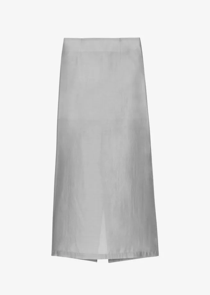 Women Lenore Semi Sheer Midi Skirt 8211 Grey The Frankie Shop Bottoms