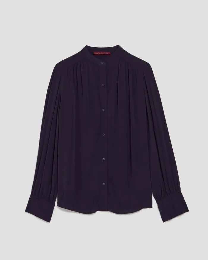 Women LongSleeve Silky Shirt Night Sky Comptoir Des Cotonniers Blouses and Shirts and Tops Women LongSleeve Silky Shirt Night Sky Comptoir Des Cotonniers Blouses and Shirts and Tops