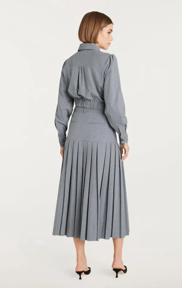 Women Long Sleeve Tops Cinq Sept Francesca Top Steel Grey