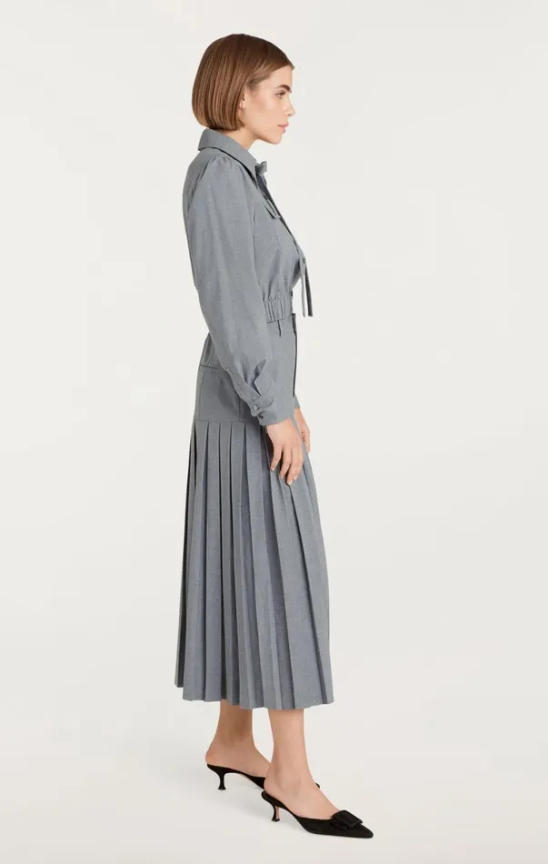 Women Long Sleeve Tops Cinq Sept Francesca Top Steel Grey