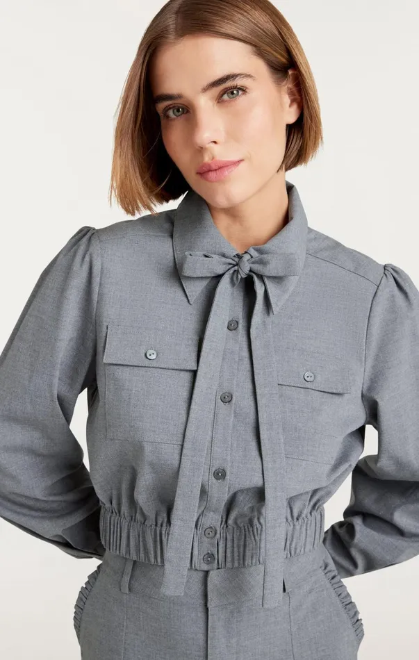 Women Long Sleeve Tops Cinq Sept Francesca Top Steel Grey