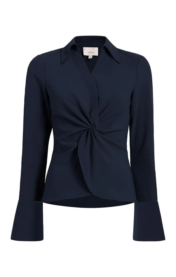 Women Long Sleeve Tops Cinq Sept Mckenna Top Navy