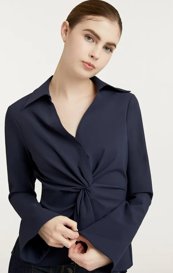 Women Long Sleeve Tops Cinq Sept Mckenna Top Navy