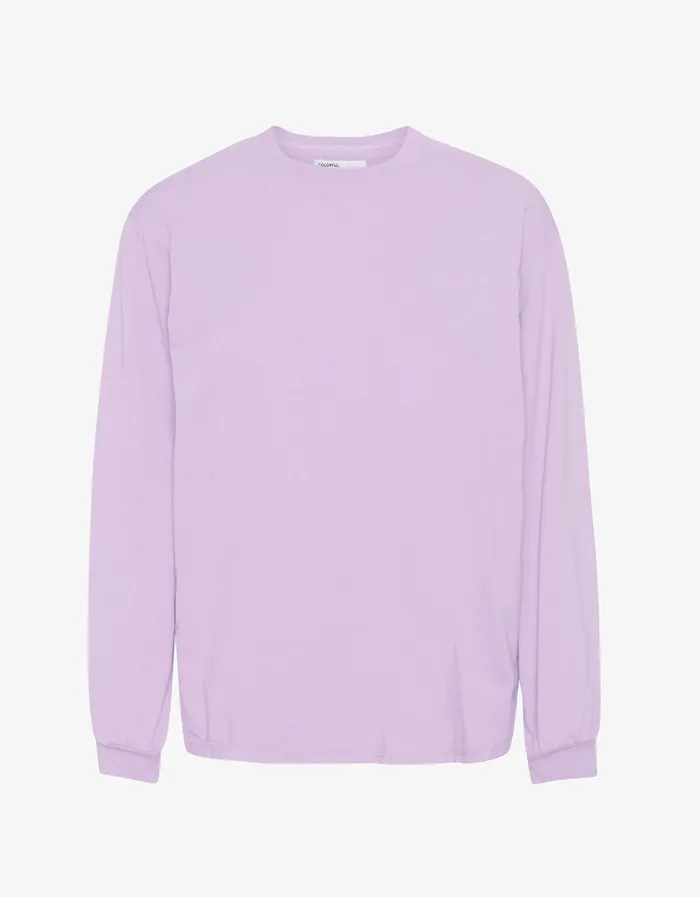 Women Long Sleeve Tops Colorfulstandard Oversized Organic LS TShirt 8211 Soft Lavender