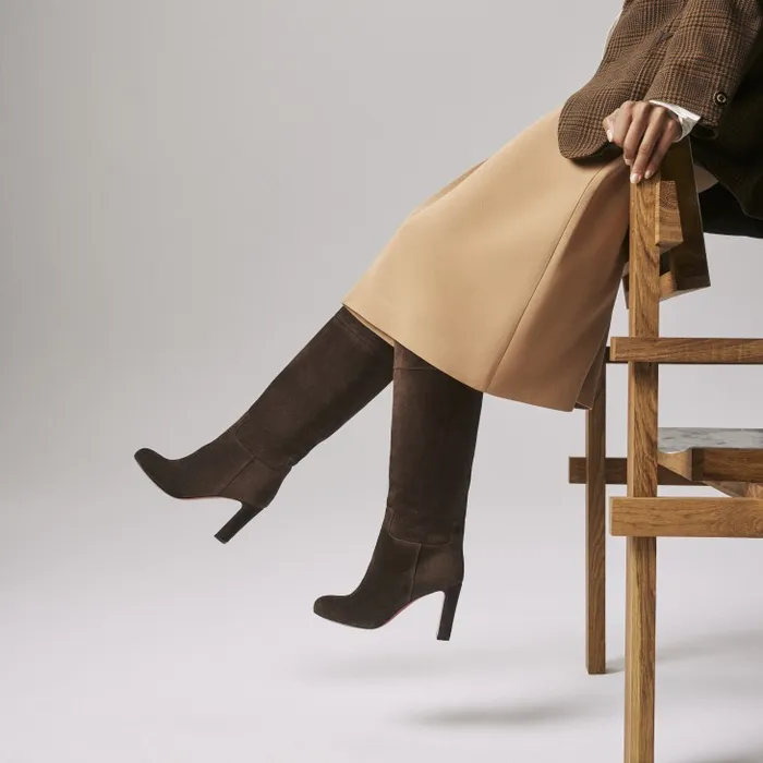 Women Loo Botta 85 Mm Boots 8211 Veau Velours 8211 Cosme Christian Louboutin Boots