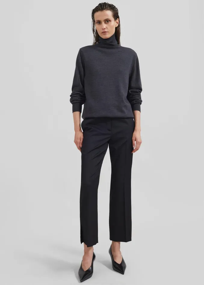 Women Loulou Studio Dorkas Pants 8211 Black The Frankie Shop Bottoms