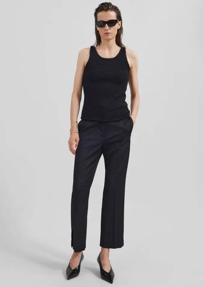 Women Loulou Studio Dorkas Pants 8211 Black The Frankie Shop Bottoms