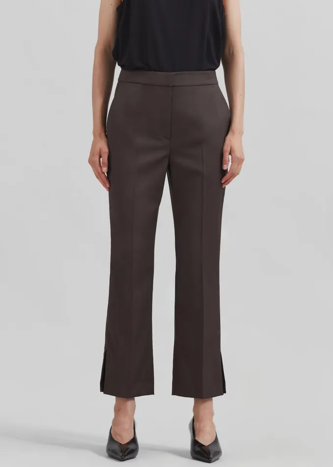Women Loulou Studio Dorkas Pants 8211 Choco The Frankie Shop Bottoms