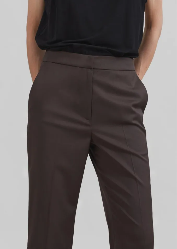 Women Loulou Studio Dorkas Pants 8211 Choco The Frankie Shop Bottoms