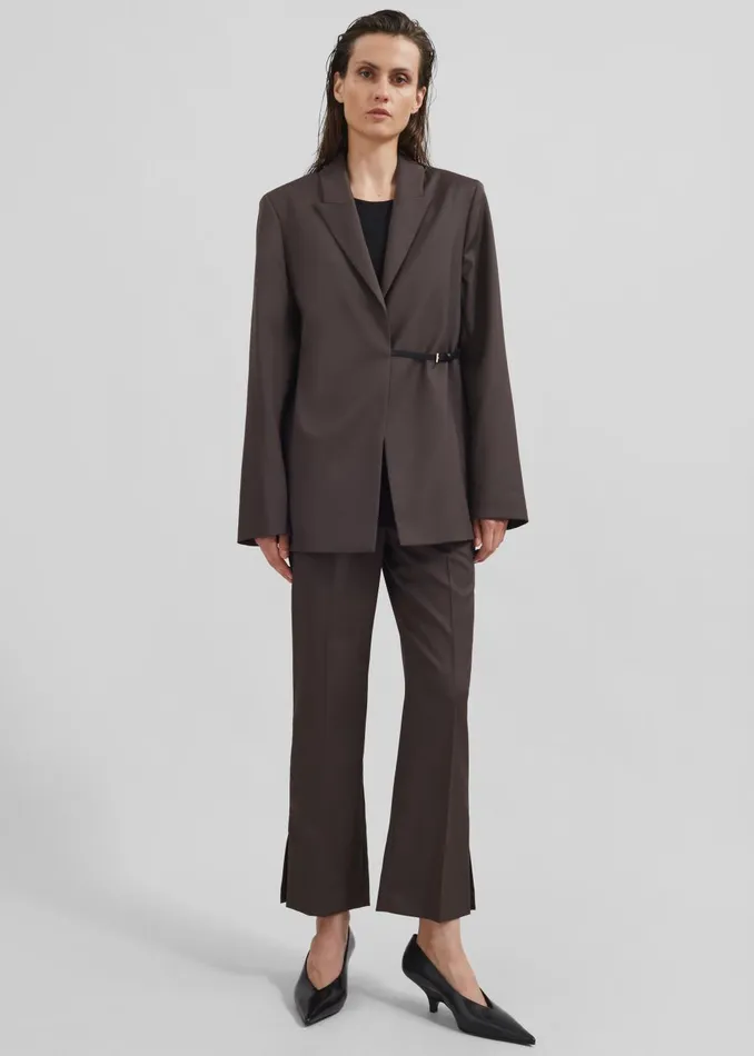 Women Loulou Studio Dorkas Pants 8211 Choco The Frankie Shop Bottoms