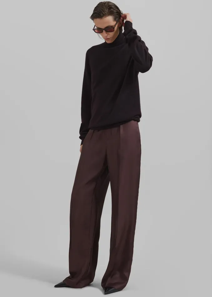 Women Loulou Studio Fafila Pants 8211 Choco The Frankie Shop Bottoms