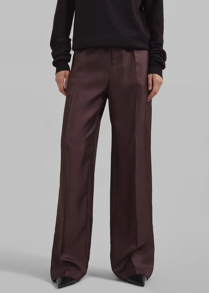 Women Loulou Studio Fafila Pants 8211 Choco The Frankie Shop Bottoms