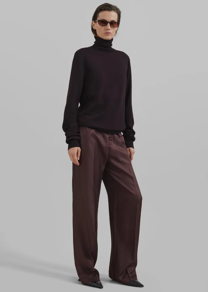 Women Loulou Studio Fafila Pants 8211 Choco The Frankie Shop Bottoms