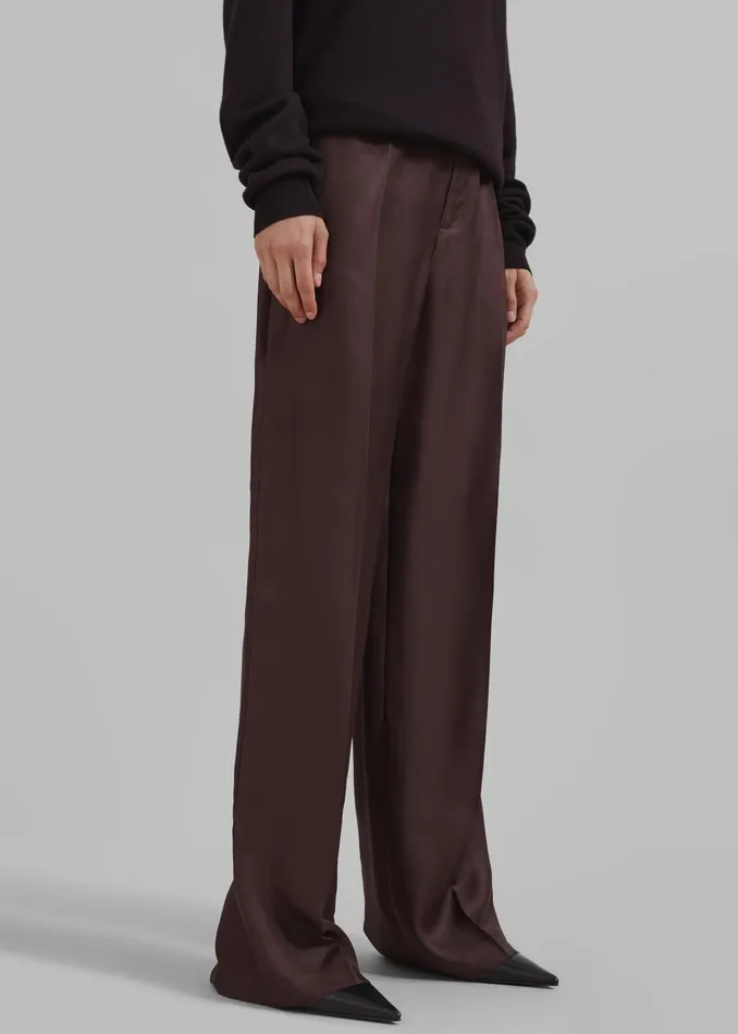 Women Loulou Studio Fafila Pants 8211 Choco The Frankie Shop Bottoms