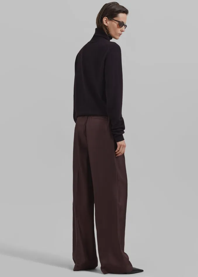Women Loulou Studio Fafila Pants 8211 Choco The Frankie Shop Bottoms