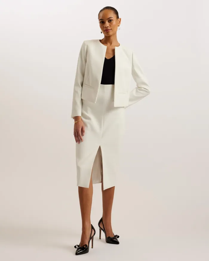 Women MANABUJ 8211 Cropped Tailored Open Jacket White Ted Baker Coats and Jackets Women MANABUJ 8211 Cropped Tailored Open Jacket White Ted Baker Coats and Jackets