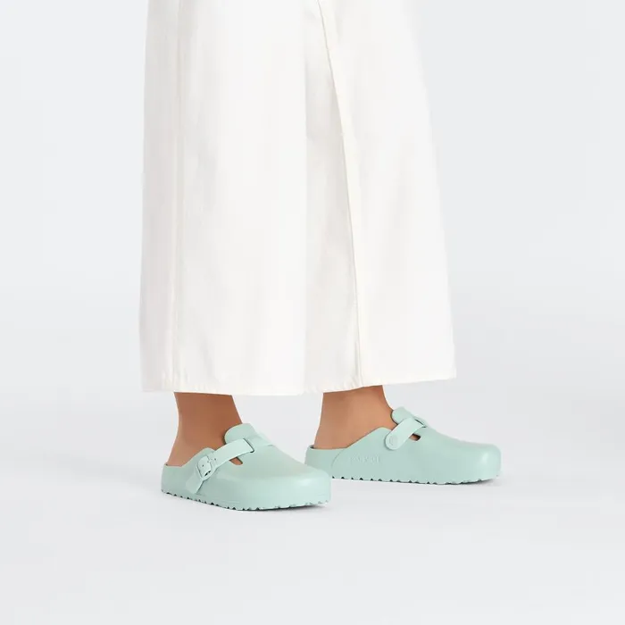 WomenMen Birkenstock Clogs Boston Essentials Surf Green