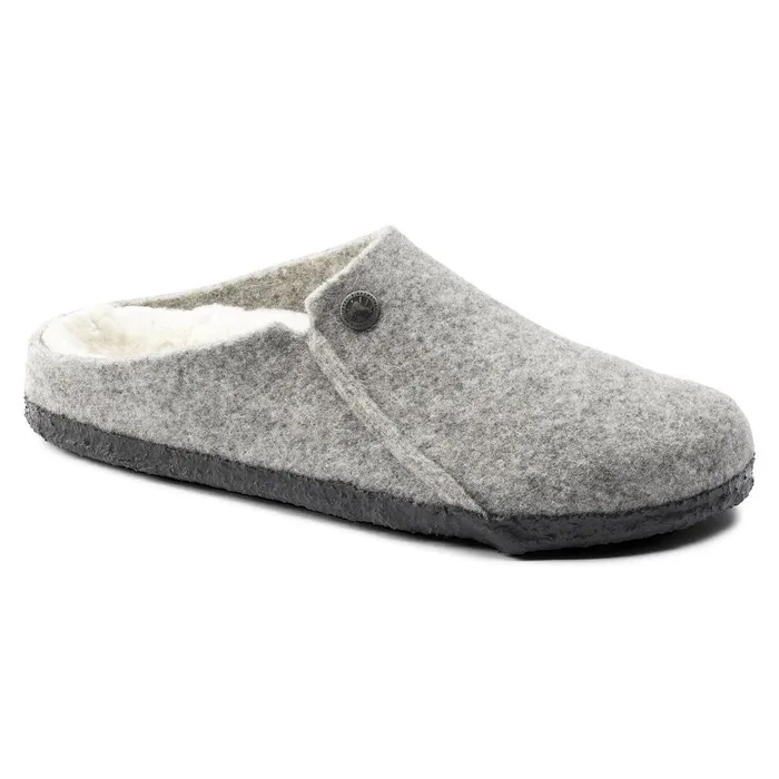 WomenMen Birkenstock Clogs Zermatt Shearling Light Gray