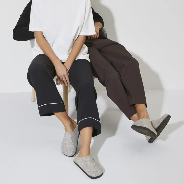 WomenMen Birkenstock Clogs Zermatt Shearling Light Gray