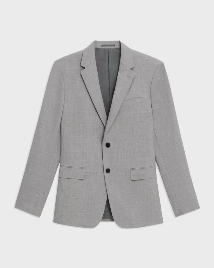 WomenMen Blazers Jackets Theory Chambers Blazer In Stretch Wool Vapor Melange