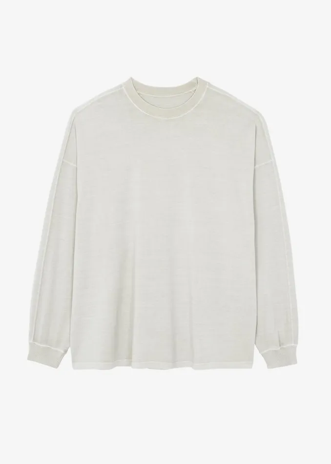 WomenMen Collins Long Sleeve Tee 8211 Beige The Frankie Shop Tops