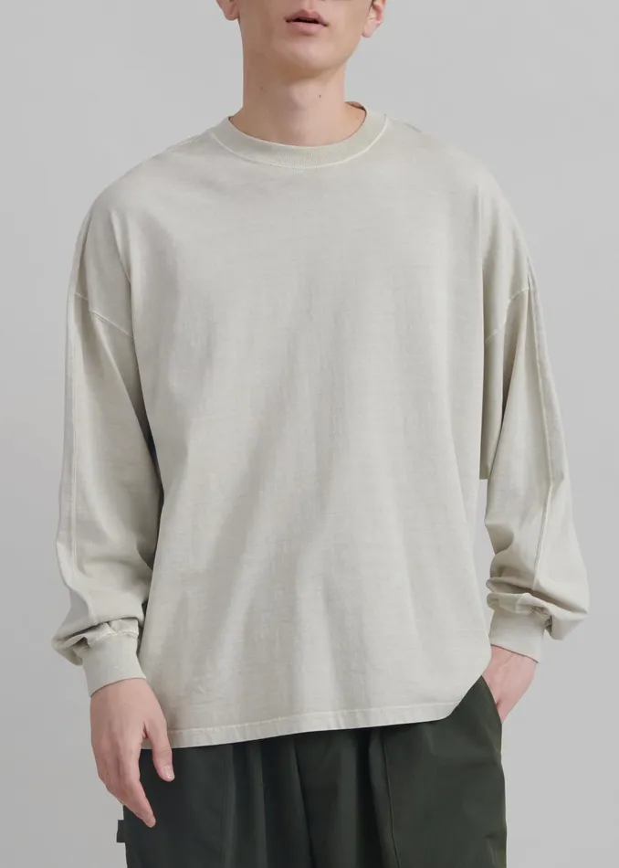 WomenMen Collins Long Sleeve Tee 8211 Beige The Frankie Shop Tops