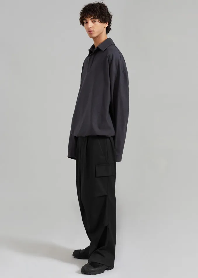 WomenMen Flint Cargo Pants 8211 Black The Frankie Shop Bottoms