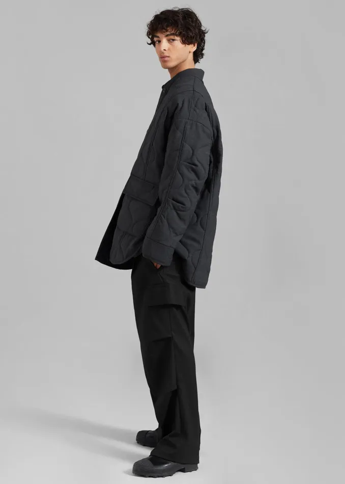 WomenMen Flint Cargo Pants 8211 Black The Frankie Shop Bottoms