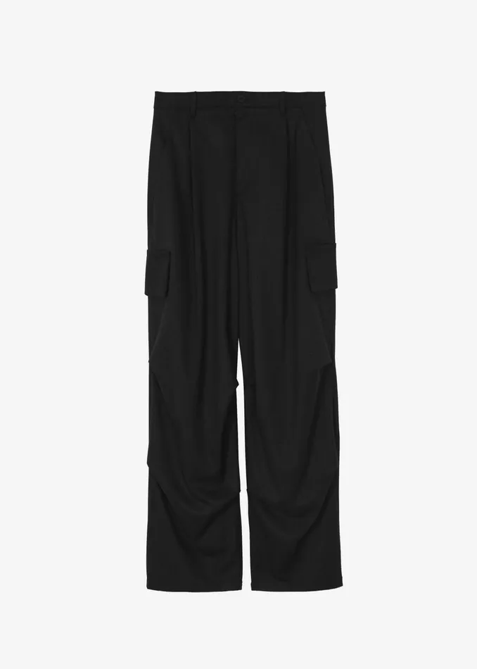 WomenMen Flint Cargo Pants 8211 Black The Frankie Shop Bottoms
