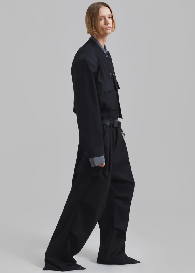 WomenMen Flint Cargo Pants 8211 Black The Frankie Shop Bottoms