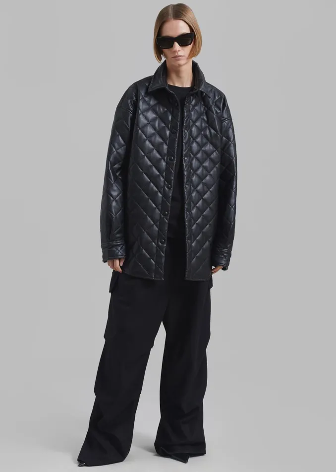 WomenMen Flint Cargo Pants 8211 Black The Frankie Shop Bottoms