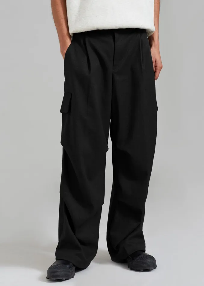 WomenMen Flint Cargo Pants 8211 Black The Frankie Shop Bottoms