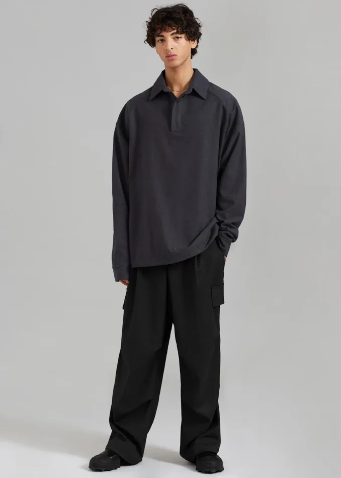 WomenMen Flint Cargo Pants 8211 Black The Frankie Shop Bottoms
