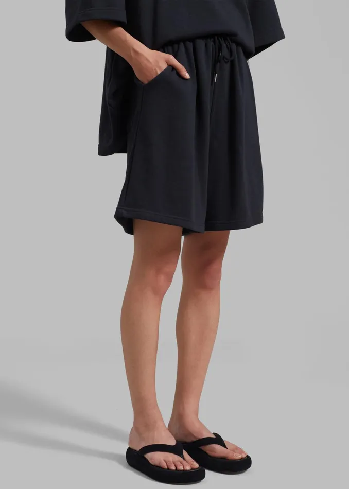 WomenMen Newton Sweatshorts 8211 Black The Frankie Shop Loungewear