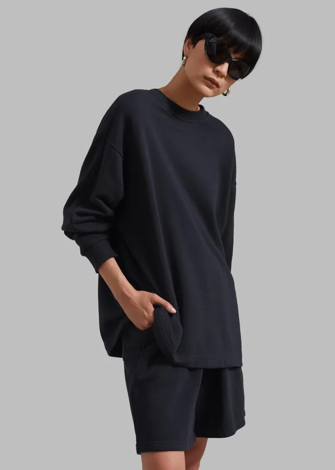 WomenMen Newton Sweatshorts 8211 Black The Frankie Shop Loungewear